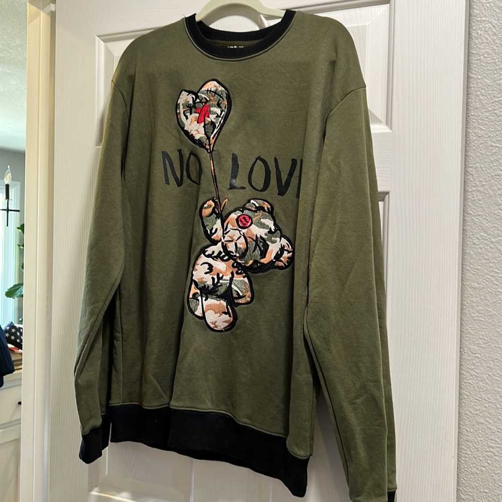 Retro label pants and sweatshirt